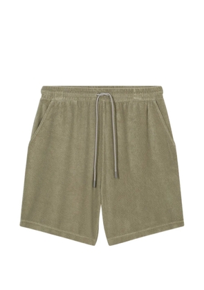 Closed drawstring terry-cloth shorts - Green