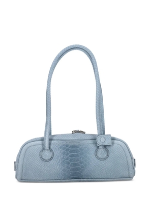 Marge Sherwood python-effect suede tote bag - Blue