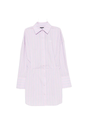WRSTBHVR striped button-down mini dress - Pink
