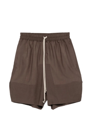 Rick Owens drawstring side-slit shorts - Brown