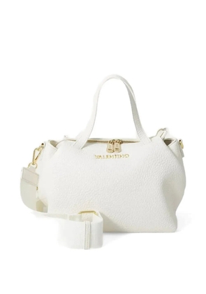MARIO VALENTINO pebbled-texture structured tote bag - White