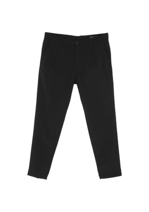 Karl Lagerfeld logo-plaque tapered trousers - Black