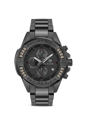 Philipp Plein The Skull Chrono crystal-embellished 44mm watch - Black