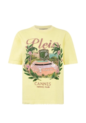 Philipp Plein tennis club graphic T-shirt - Yellow