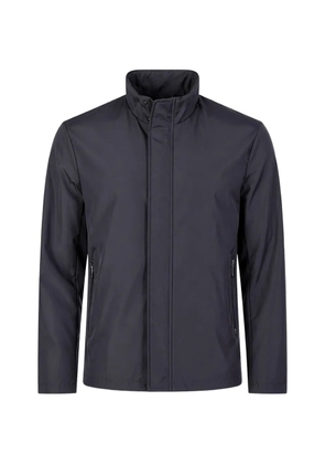 Armani Exchange high-neck concealed-fastening jacket - Blue