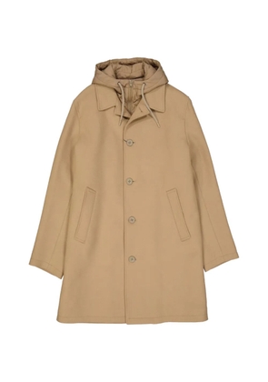 Herno hooded single-breasted coat - Neutrals