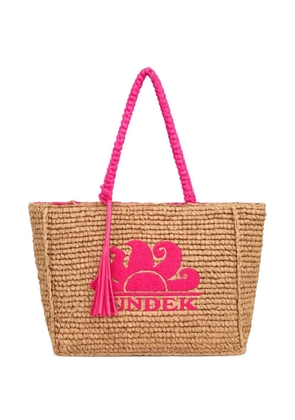 Sundek logo-embroidered tassel-detail tote bag - Neutrals