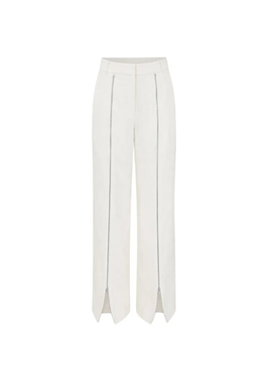 Tibi zipper-detail trousers - White