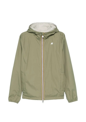 K-Way Jake Plus.2 logo-print hooded jacket - Green