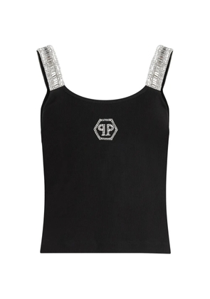 Philipp Plein strass-embellishment tank top - Black
