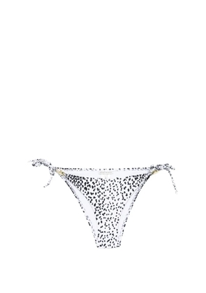 Heidi Klein animal-print side-tie bikini bottoms - White