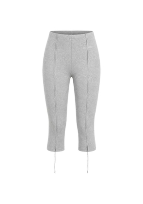 VETEMENTS drawstring-hem cropped trousers - Grey