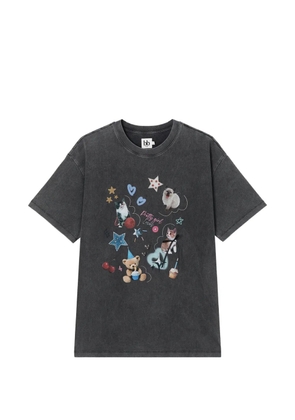 b+ab graphic-print cotton T-shirt - Grey