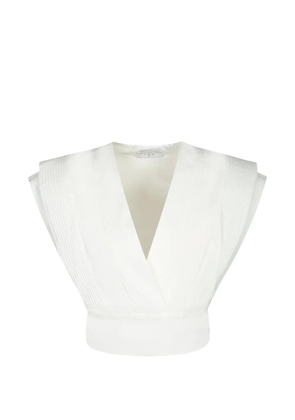 IRO pleated wrap top - White