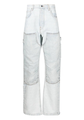 AMIRI jacquard straight-leg carpenter jeans - Blue