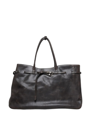 Marge Sherwood XL Grandma Used buckle-detail leather tote bag - Brown