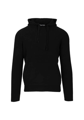 Al Duca D’Aosta 1902 knitted pouch-pocket hoodie - Black