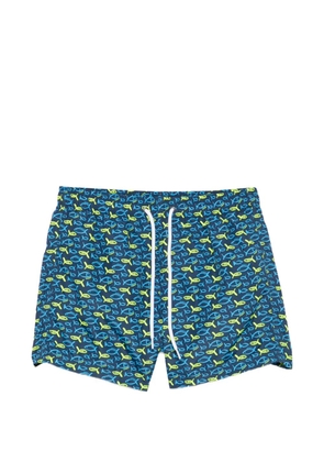 Sundek fish-print swim shorts - Blue