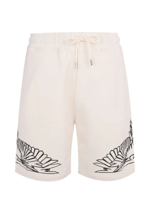 COUNTY OF MILAN graphic-print drawstring shorts - Neutrals