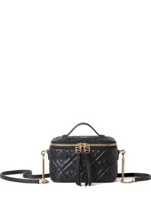 FENDI FF-embossed leather make-up bag - Black