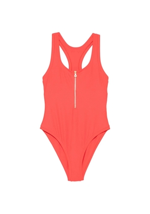Heidi Klein zip-up honeycomb-texture swimsuit - Red