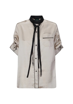 Jejia crinkled-silk Berta shirt - Grey
