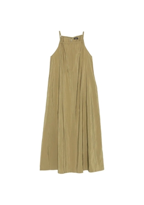 Emporio Armani halterneck crinkled-effect beach dress - Green