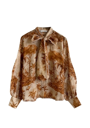 ZIMMERMANN safari print blouse - Brown