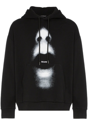 COUNTY OF MILAN mouth print hoodie - Black