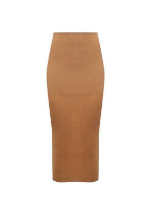 Alberta Ferretti ribbed-knit skirt - Neutrals