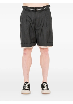 Andersson Bell pinstriped layered shorts - Black