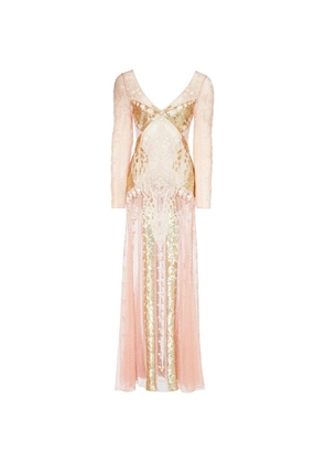 Temperley London Gigi embroidered maxi dress - Pink