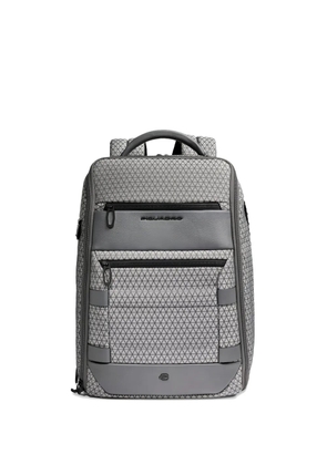 PIQUADRO geometric-pattern modular backpack - Grey