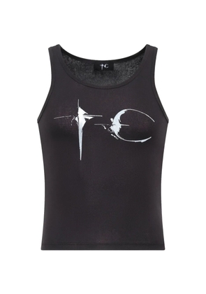 THUG CLUB logo-emblem tank top - Black