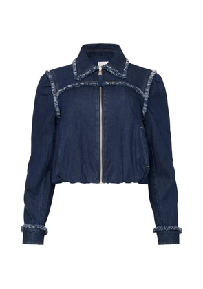 Cinq A Sept Bicolor Fringe Indria denim jacket - Blue