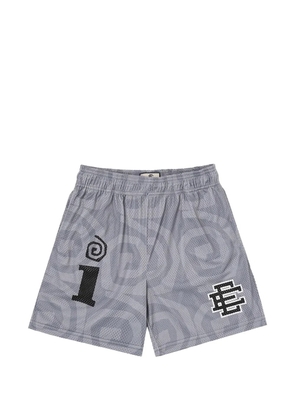 ERIC EMANUEL x Interscope Records logo-print mesh shorts - Grey