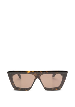 azzedine alaïa geometric-frame sunglasses - Brown