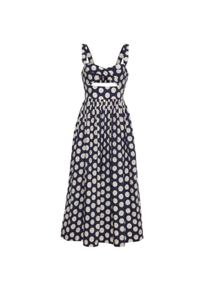 Cara Cara Clover polka-dot midi dress - Blue