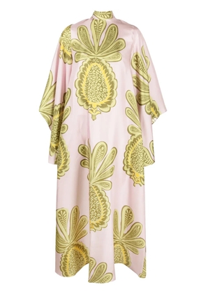 La DoubleJ Magnifico graphic-print silk dress - Pink