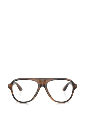 Oliver Peoples Paul Newman pilot-frame glasses - Brown
