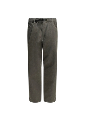 Danton belted contrast-stitch jeans - Grey