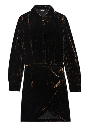 Zadig&Voltaire Rulipe velvet shirt dress - Black