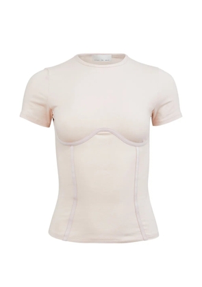 Fleur Du Mal corset seam T-shirt - Neutrals