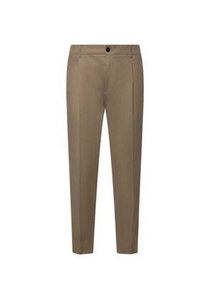 BE ABLE New Riccardo pleated-front tapered trousers - Brown