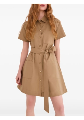 Cara Cara Lagos belted shirt mini dress - Brown