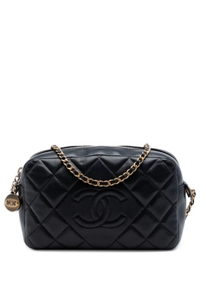 CHANEL Pre-Owned 2014 CC Quilted Lambskin Diamond Camera Bag crossbody bag - Black