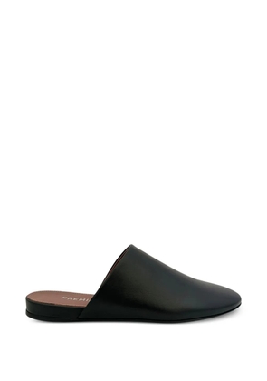 Premiata leather almond-toe mules - Black