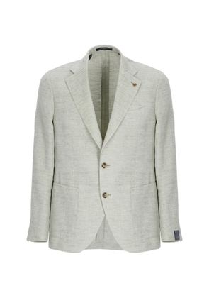 LATORRE herringbone-pattern notch-lapel jacket - Green