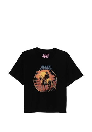 Melt graphic-print cotton T-shirt - Black