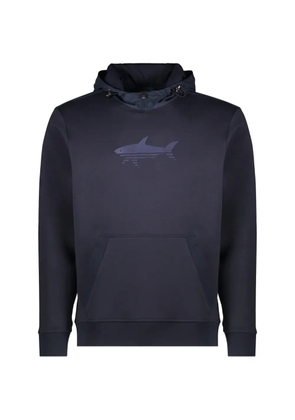 Paul & Shark logo-detail drawstring hoodie - Blue